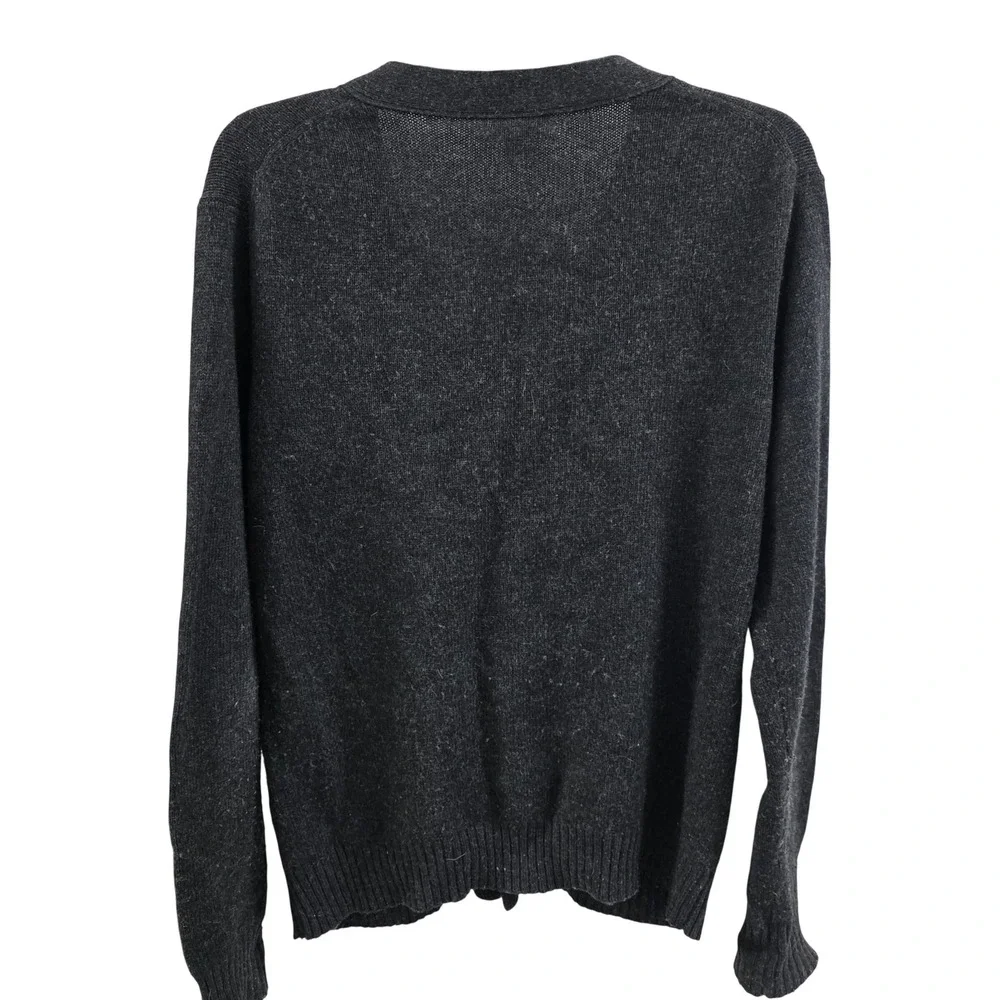 J.Crew Mens Wool Cashmere Blend V-Neck Cardigan Sweater Gray Small